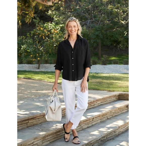 Frank & EileenKinsale Italian Performance Linen Pant in White Size 2